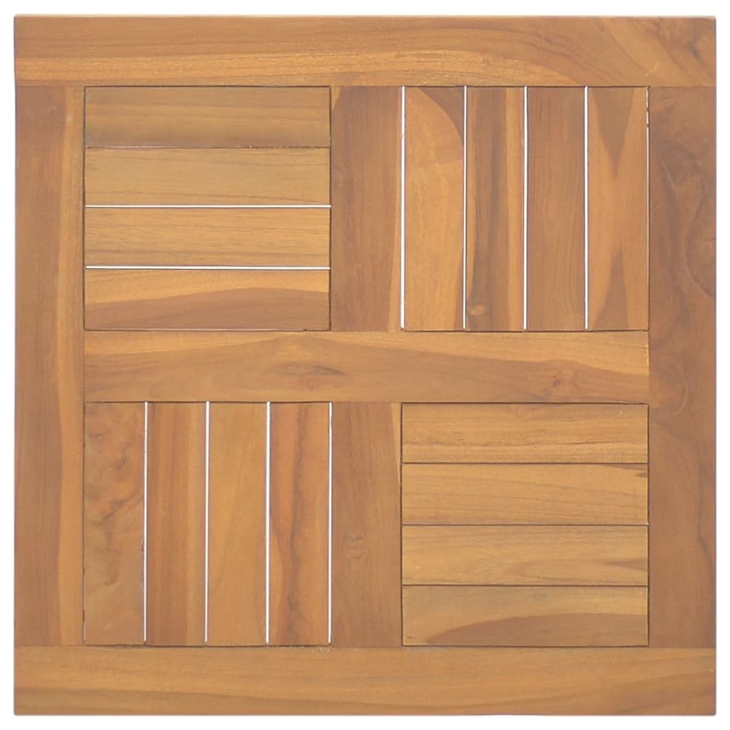 Table top teak solid teak wood 19.7 x 19.7 in durable table top