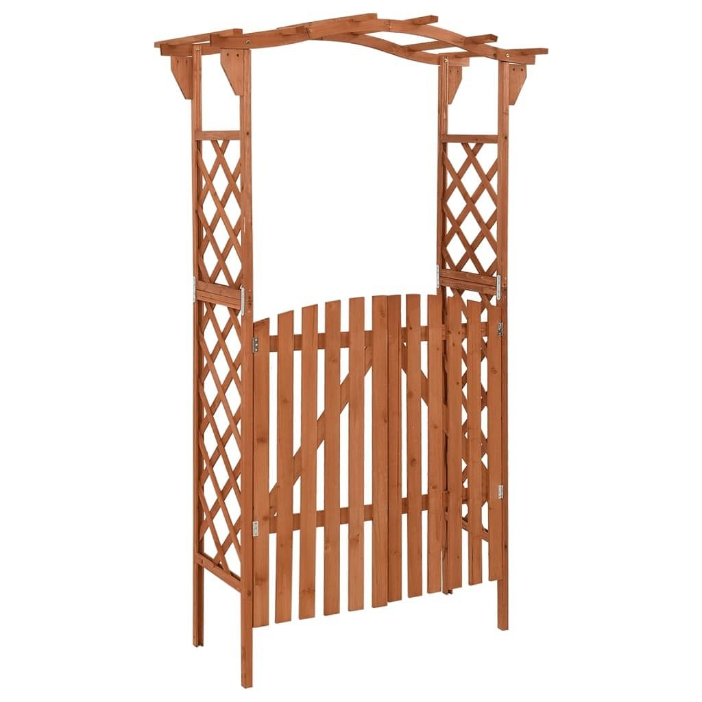 Pergola brown solid firwood, solid pine wood medium