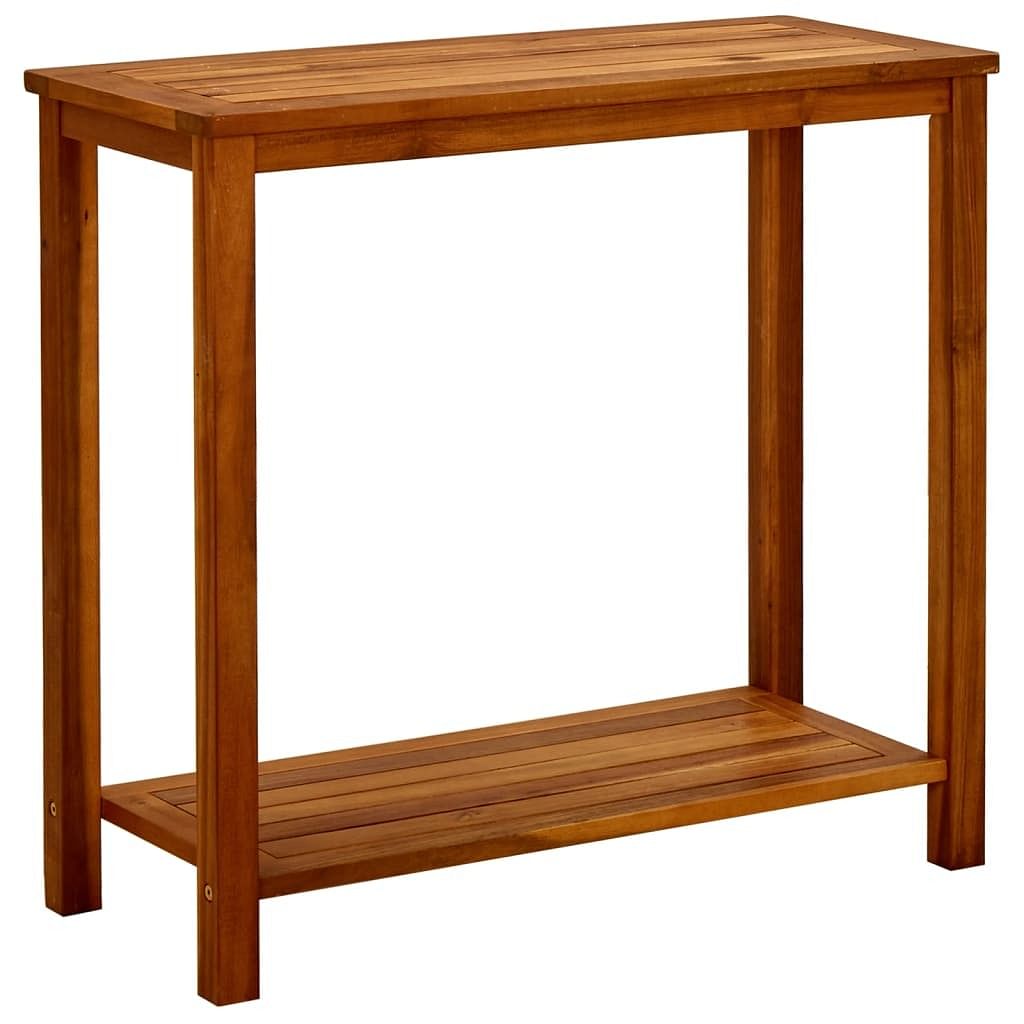 Garden console table brown solid acacia wood medium durable