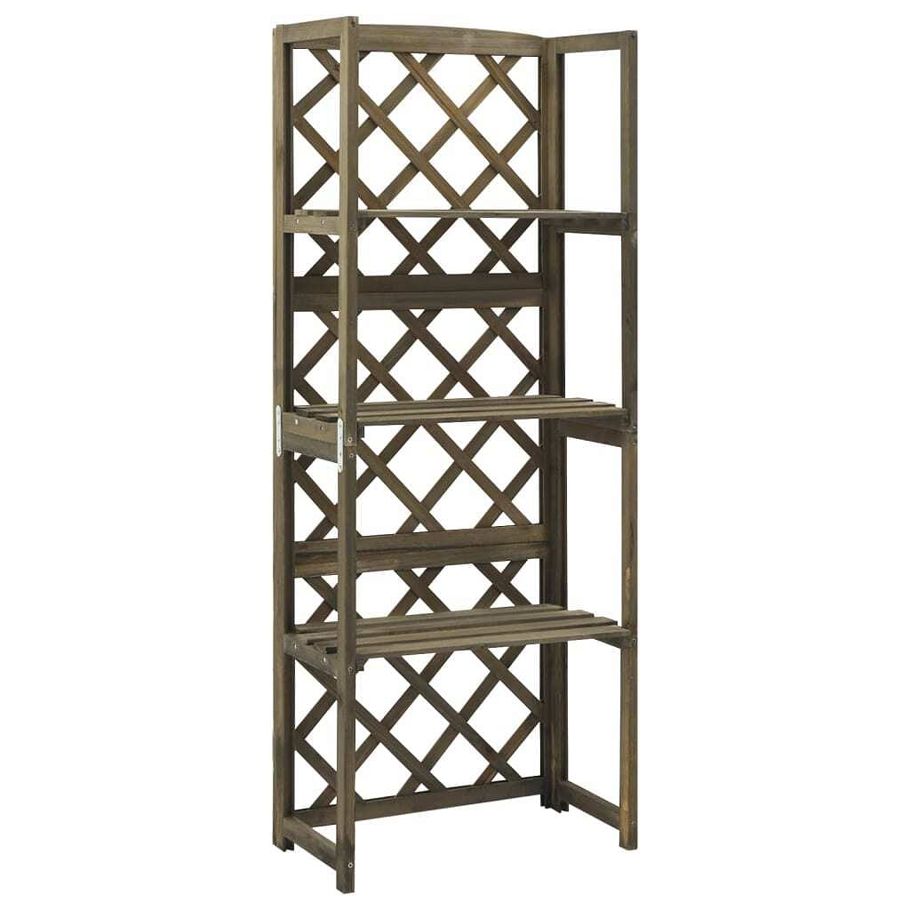 Trellis gray solid fir wood 21.7x11.8x55.1 in shelving trellis