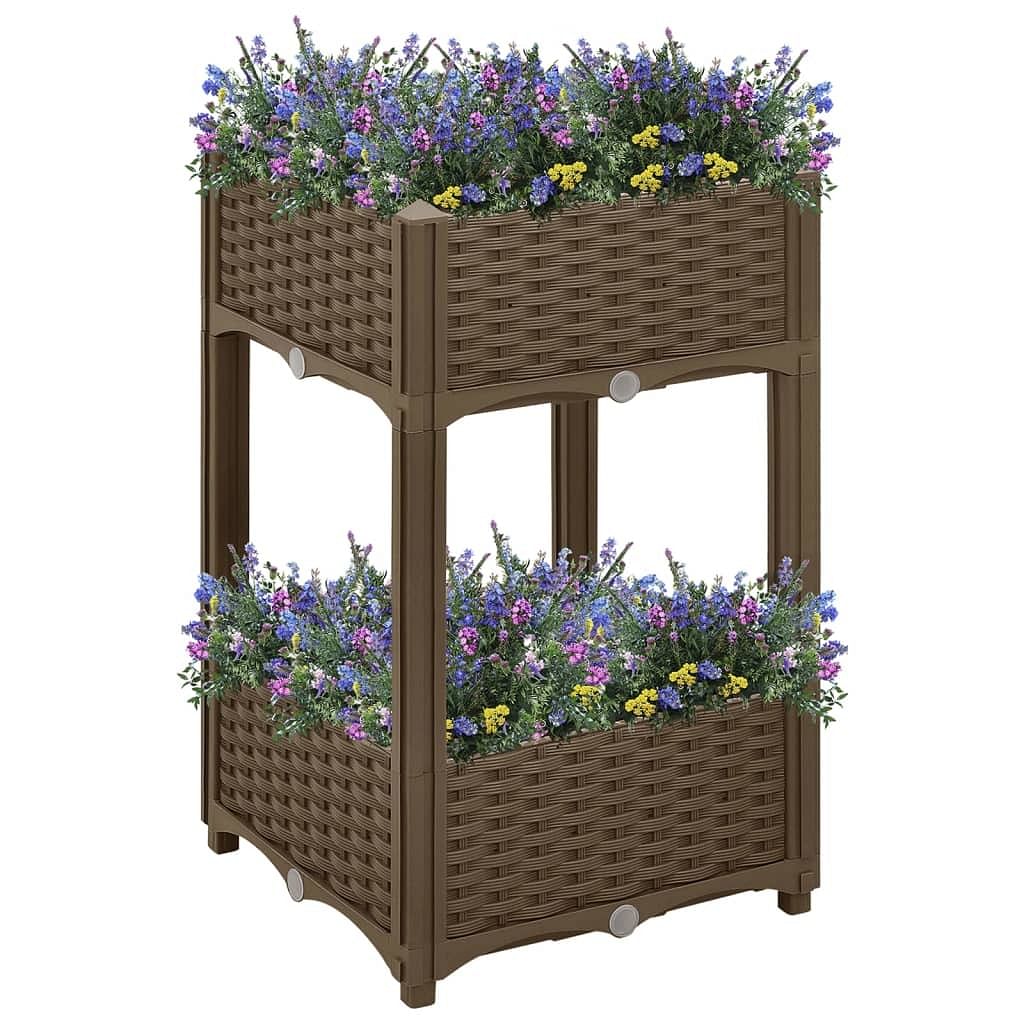 Raised bed brown polypropylene medium raised bed square