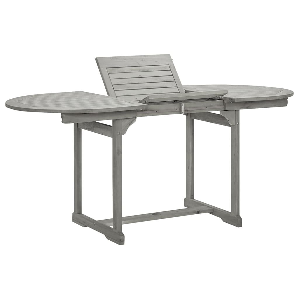 Garden table grey with grey wash finish solid acacia wood
