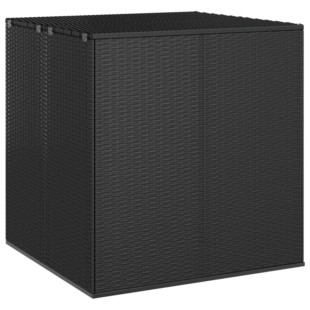 Cushion box black pe rattan 39.4 x 38.4 x 40.9 in cushion box