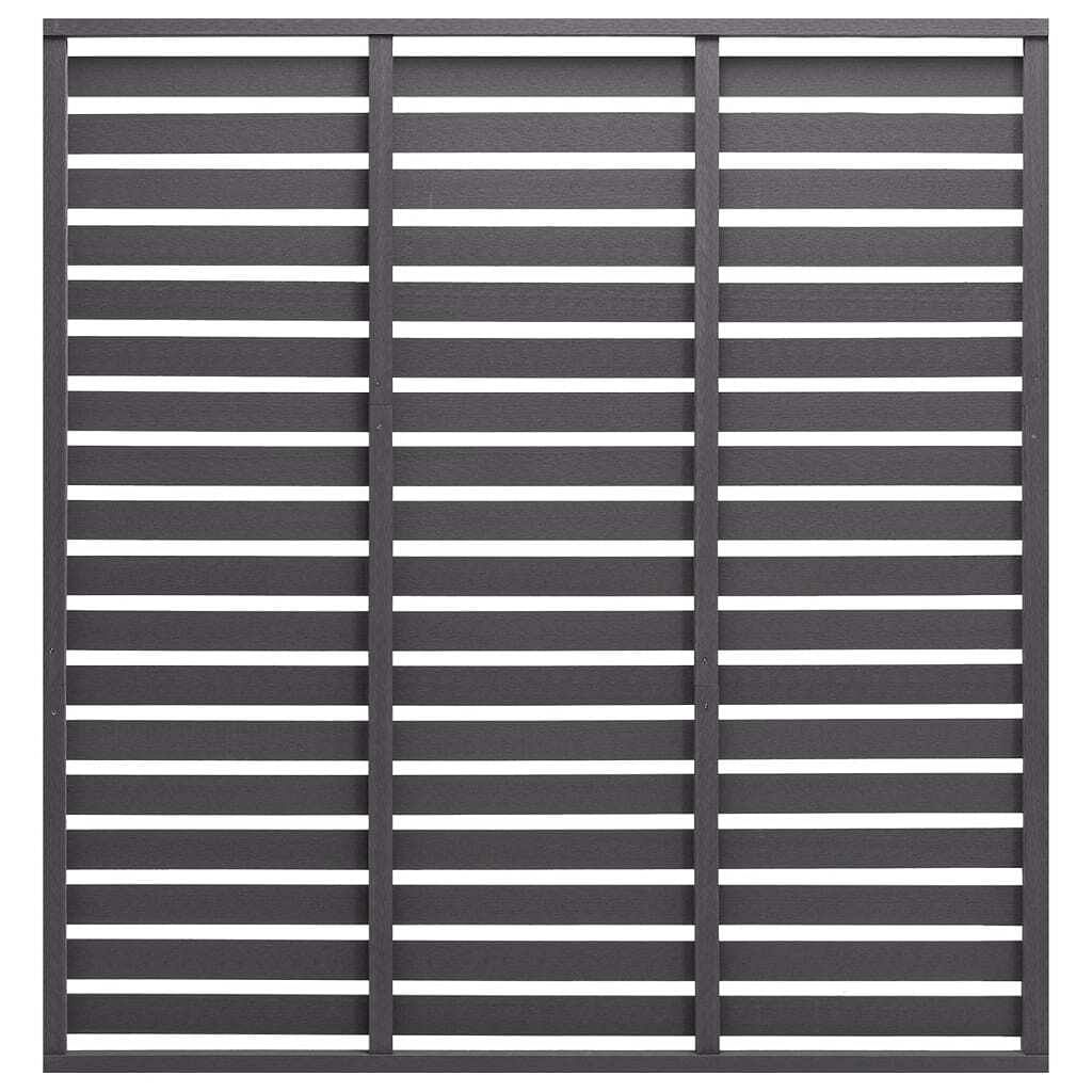 Fence panel wpc 70.9"x70.9" gray