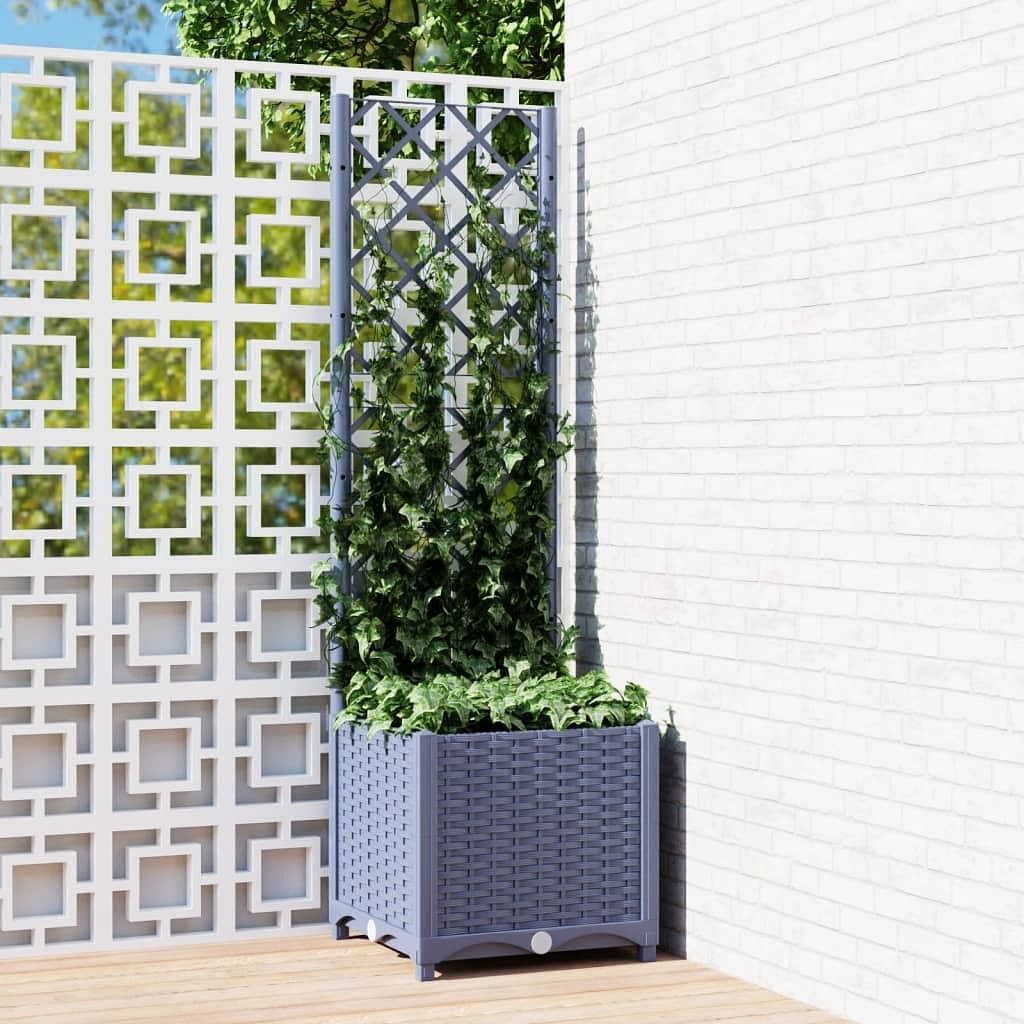Garden planter blue grey polypropylene small planters