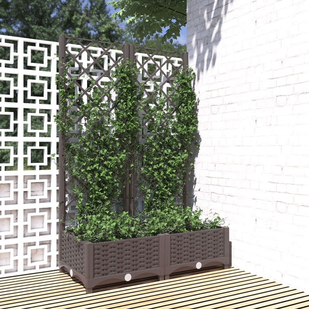 Garden planter brown polypropylene large planters