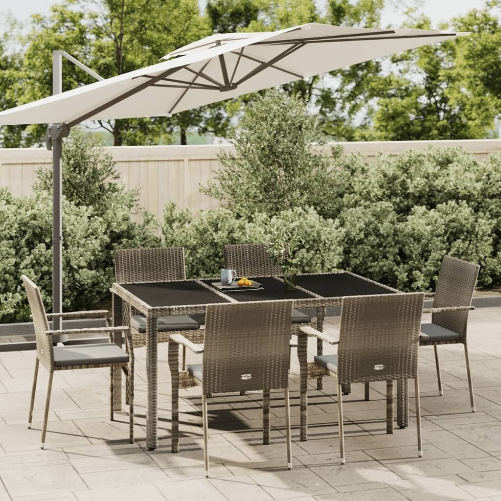 Garden dining set grey