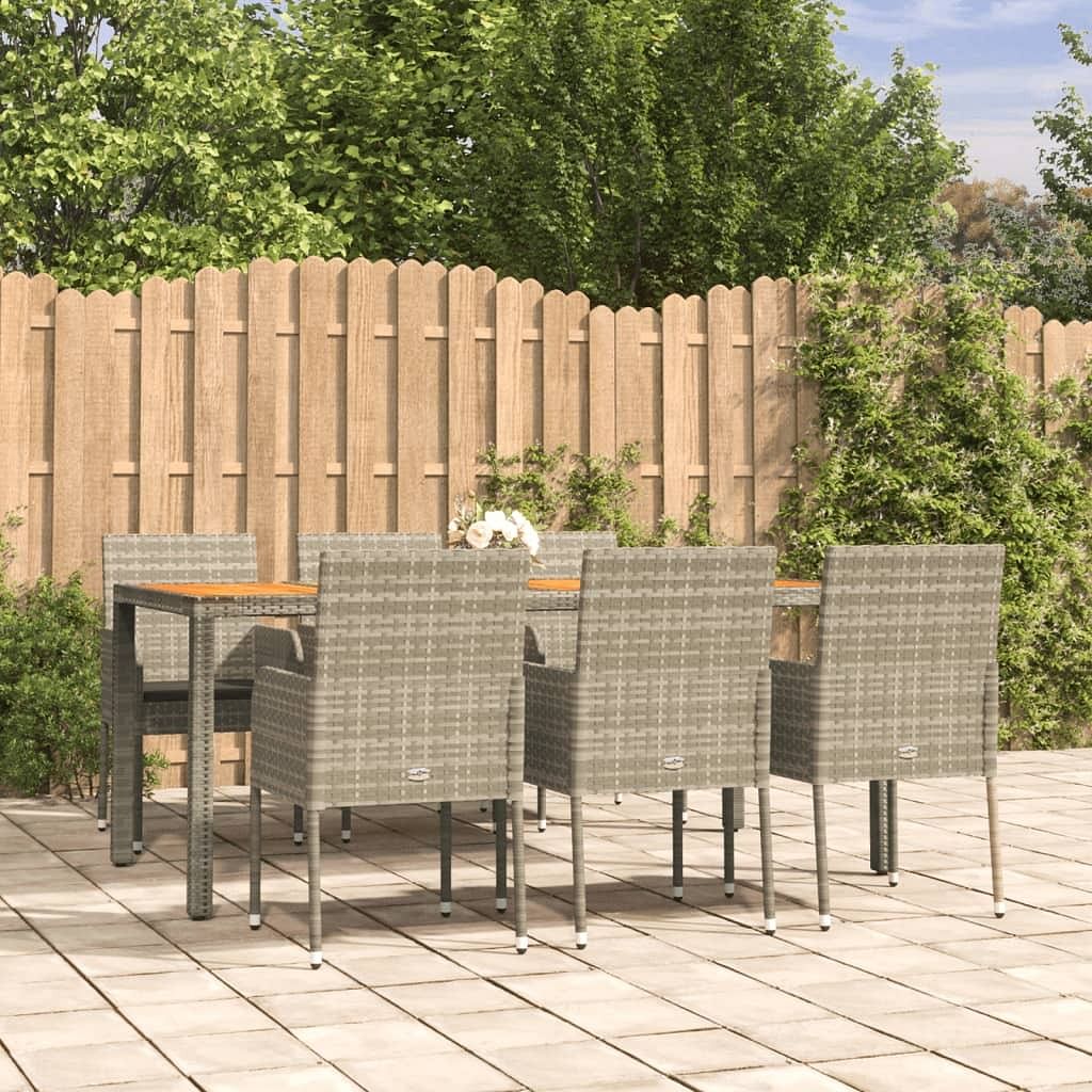 Garden dining set grey