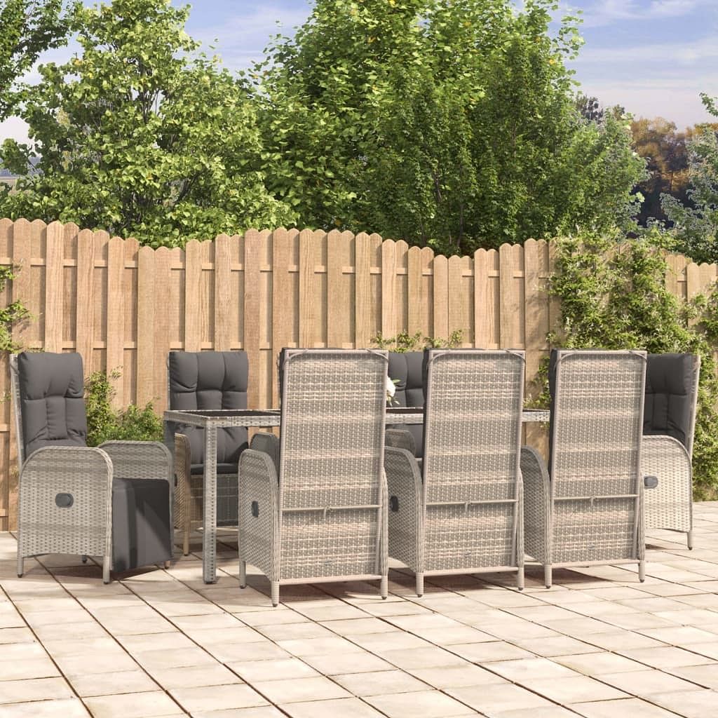 Garden dining set grey