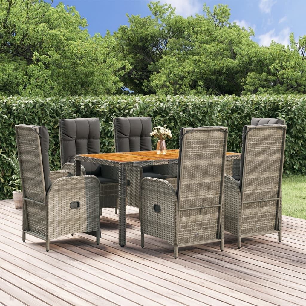 Garden dining set grey