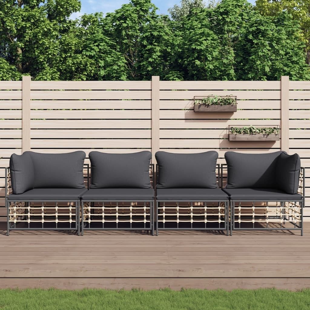 Garden lounge set dark gray