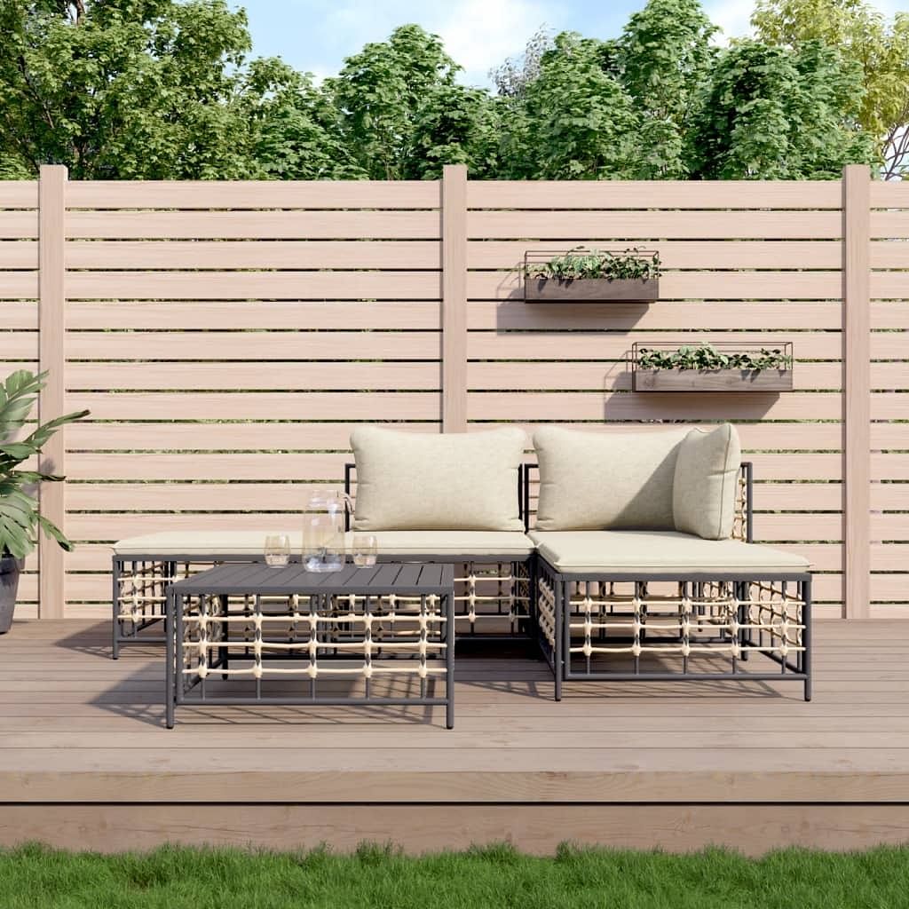 Garden lounge set anthracite, beige