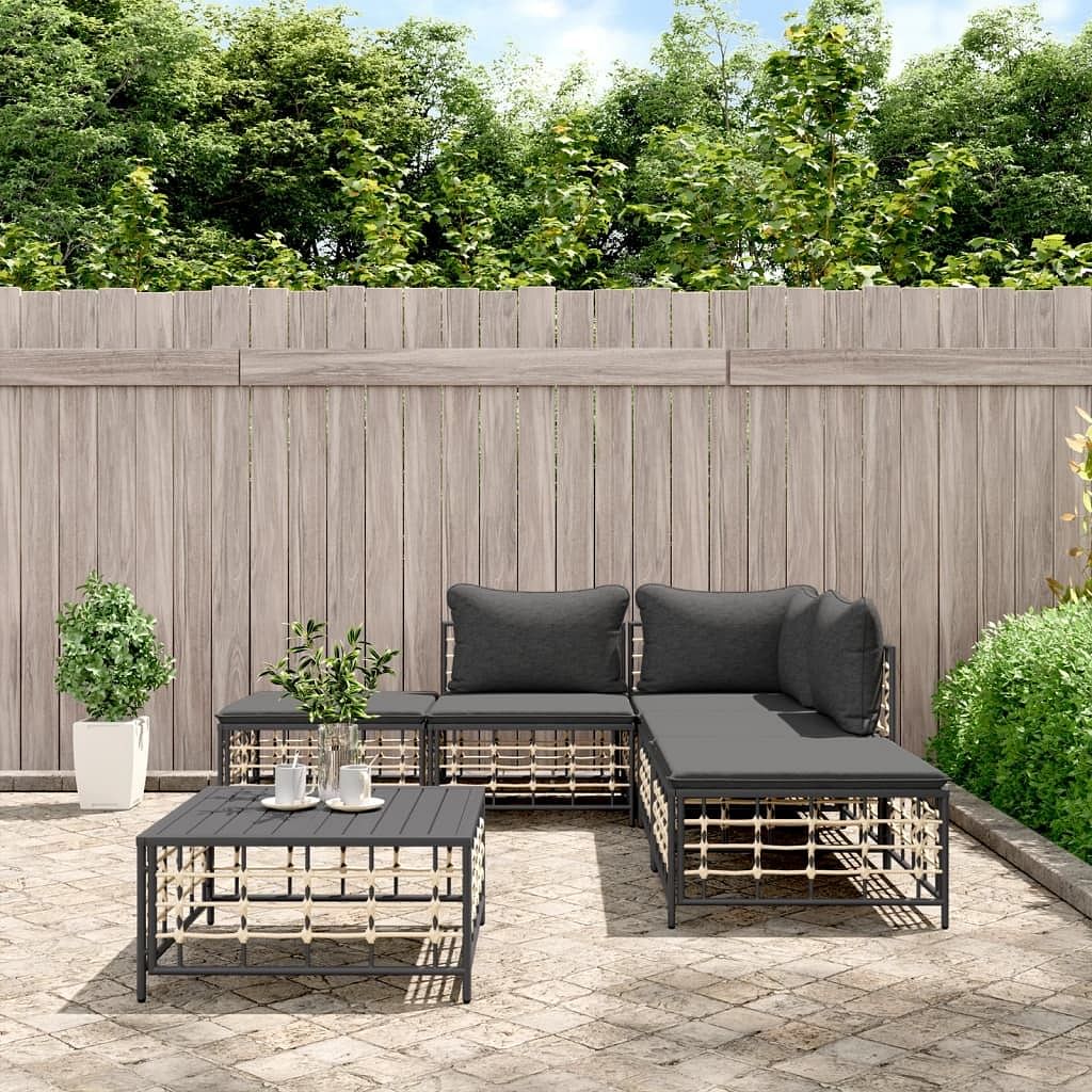 Garden lounge set anthracite, dark gray