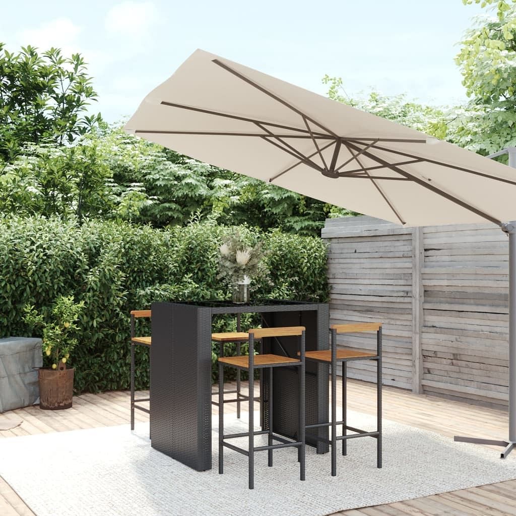 Garden bar set black