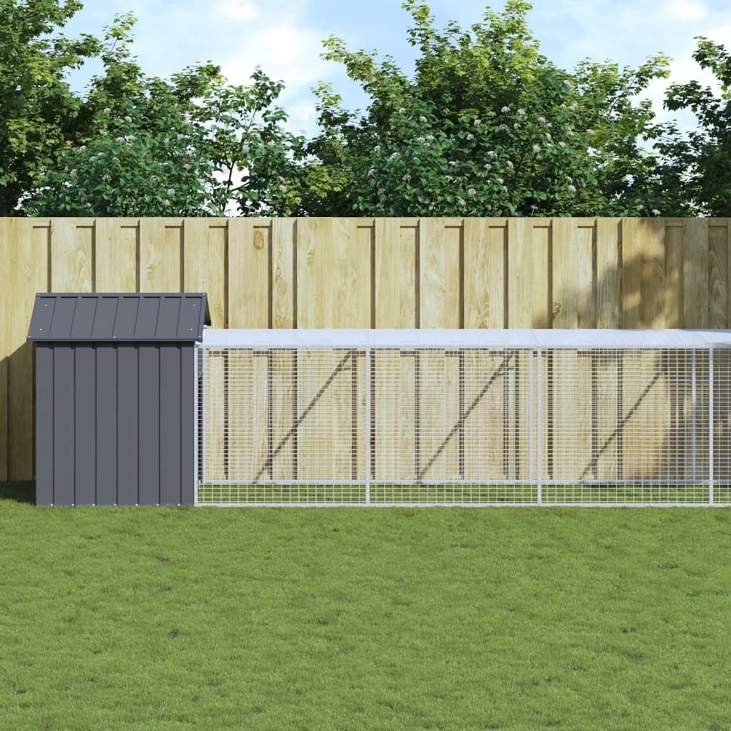 Chicken cage anthracite galvanized steel large durable