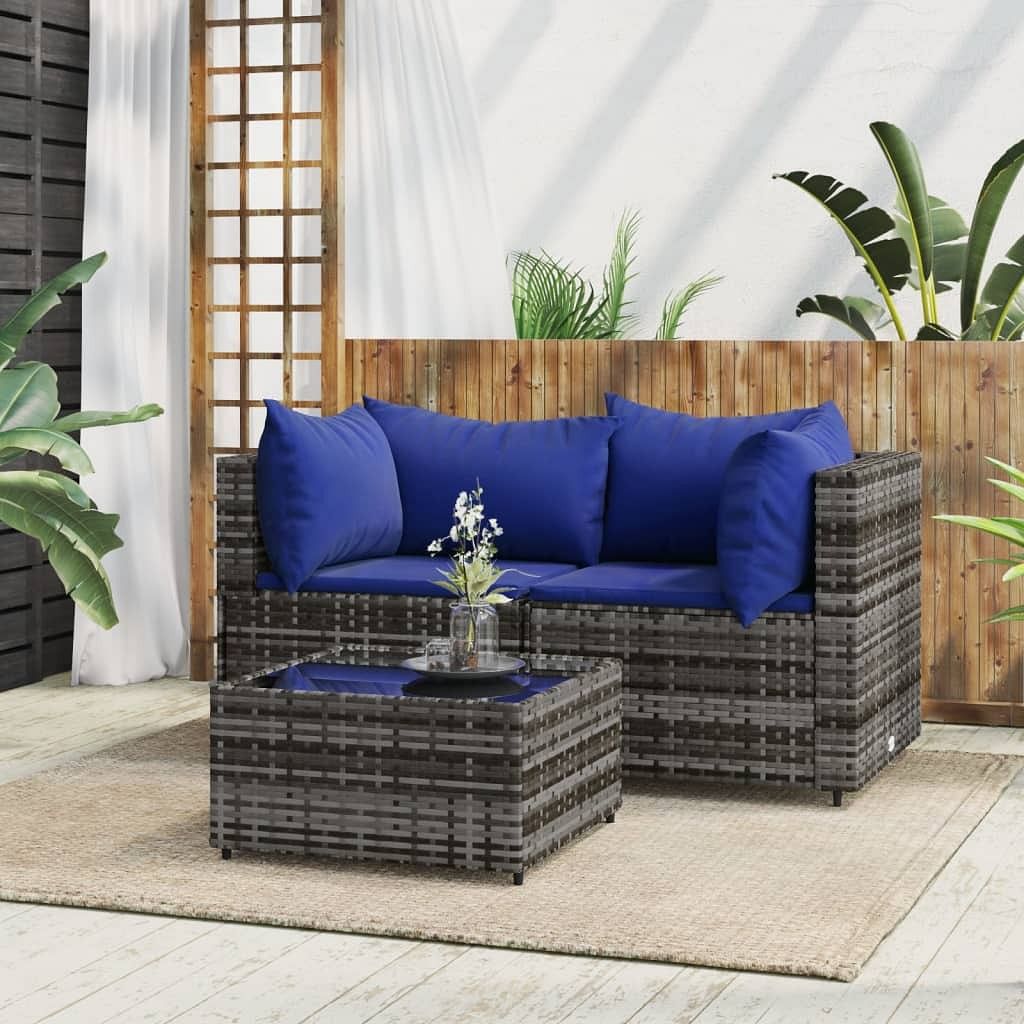 Patio lounge set gray