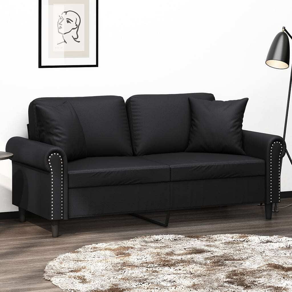2-seater sofa black