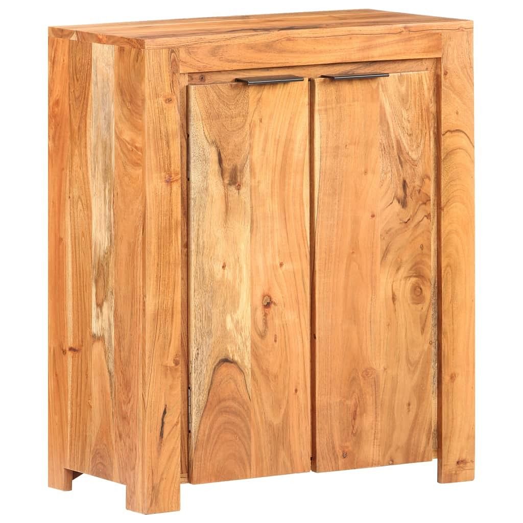Sideboard natural wood tone solid acacia wood 23.2 x 13.0 x 29.5 in