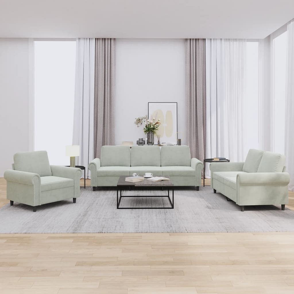 Sofa set light grey