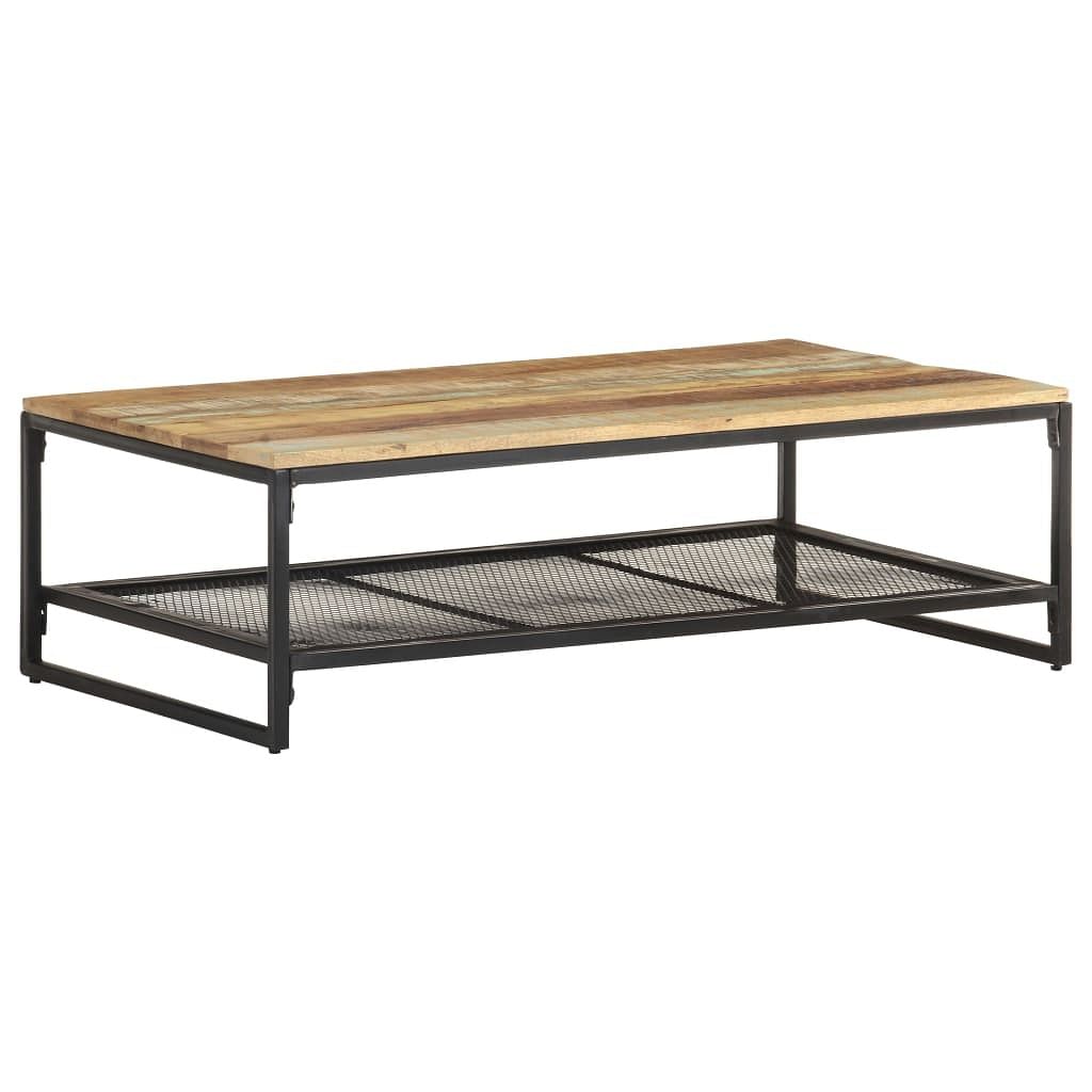 Coffee table reclaimed color solid reclaimed wood, iron medium