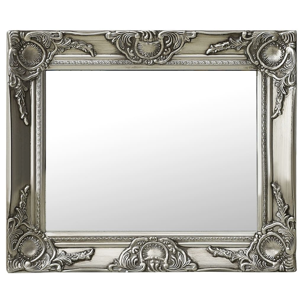 Wall mirror silver wood, glass, engineered wood 19.7 x 15.7 in