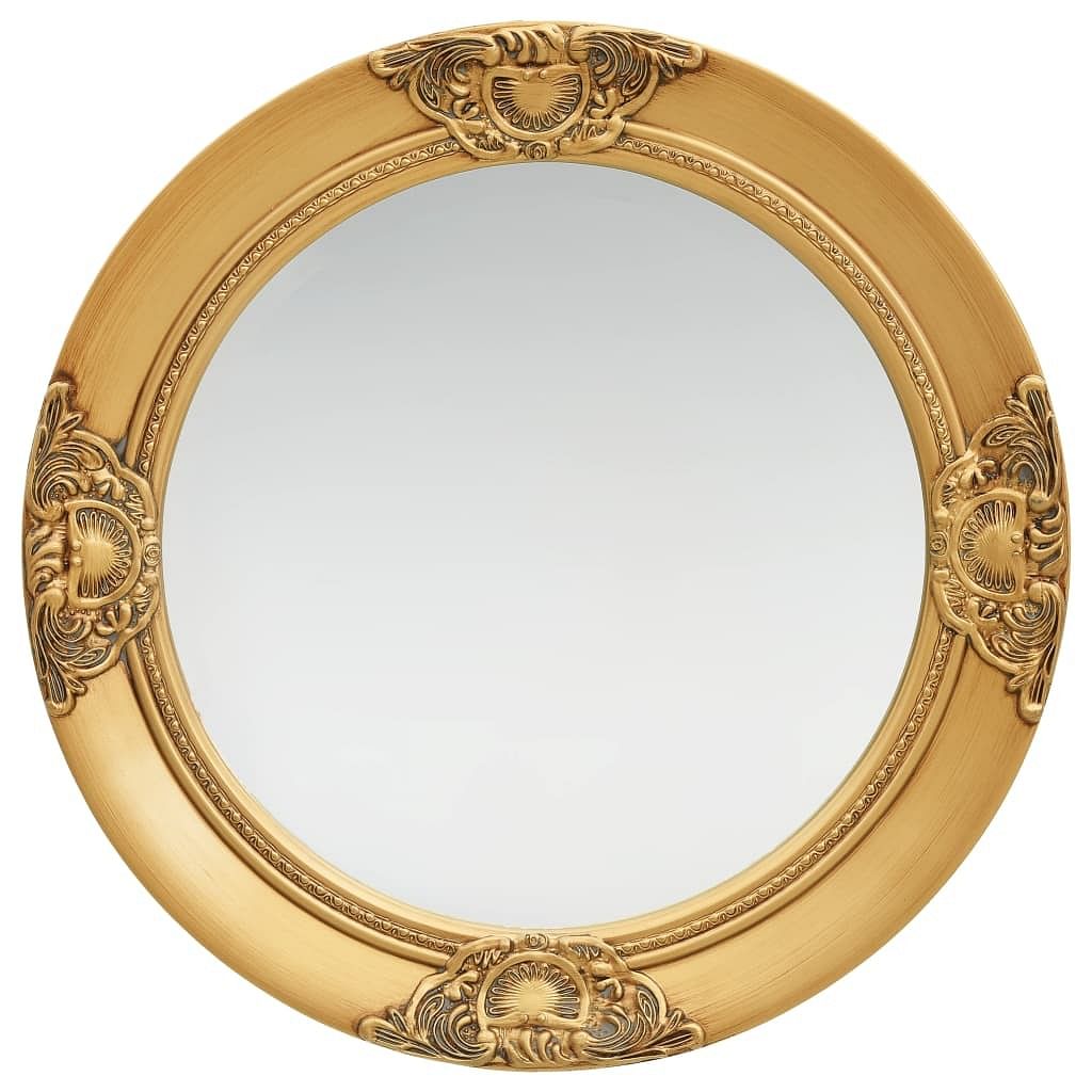 Wall mirror gold wood, glass, engineered wood 19.7 in diameter