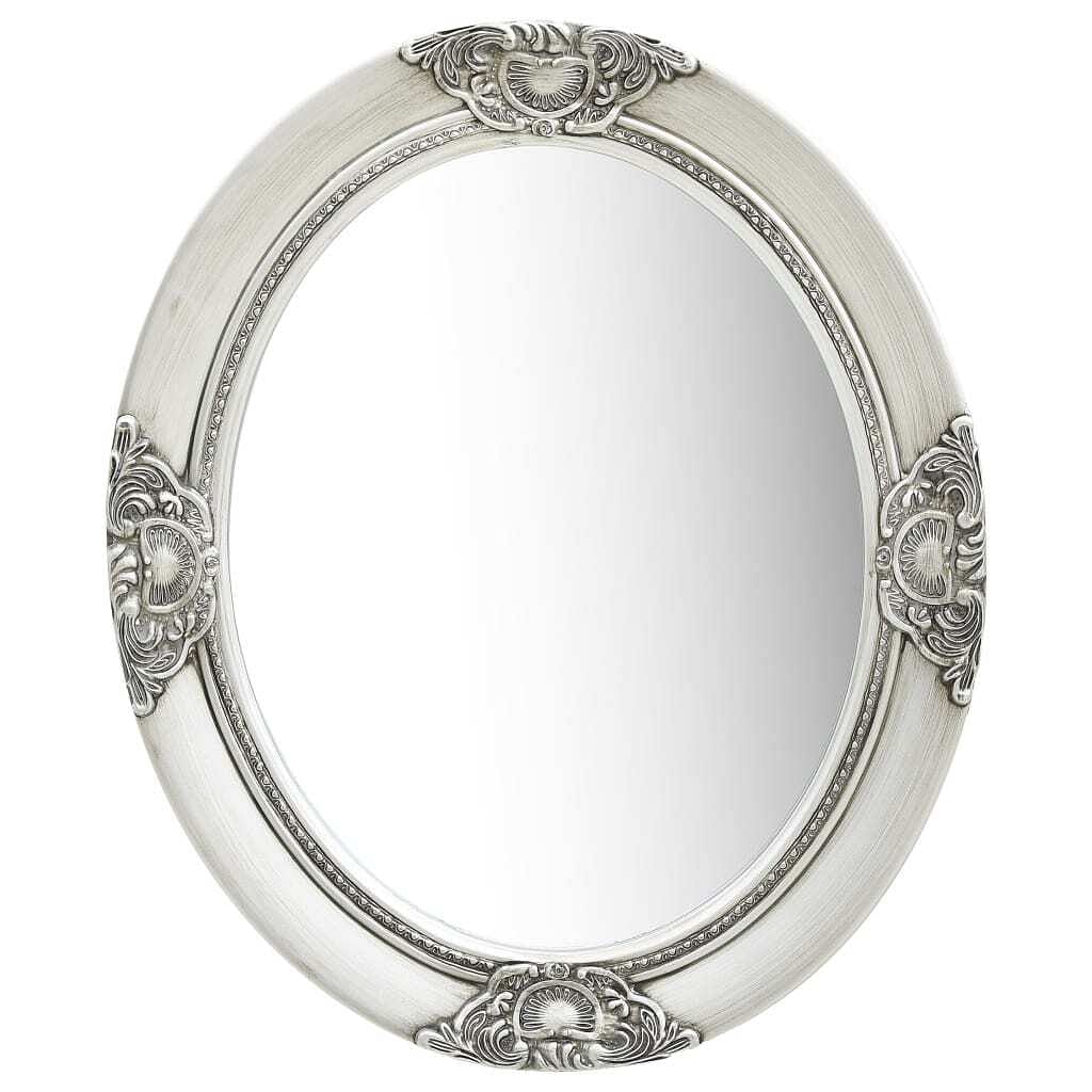Wall mirror silver wood, glass and engineered wood 19.7 x 23.6 in