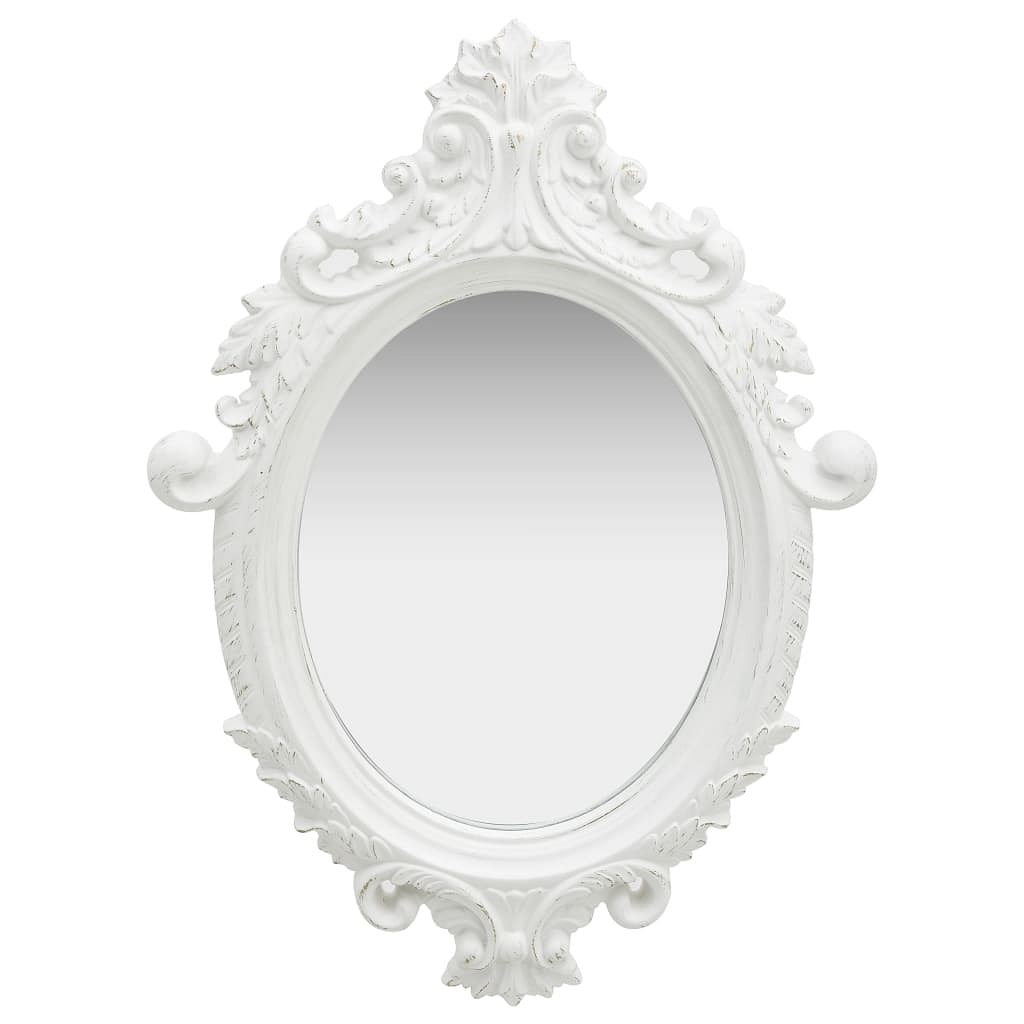 Wall mirror white polyurethane, glass, engineered wood medium