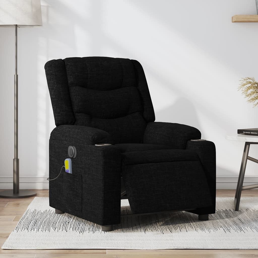 Electric massage recliner chair black