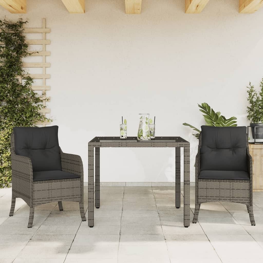 Garden dining set grey