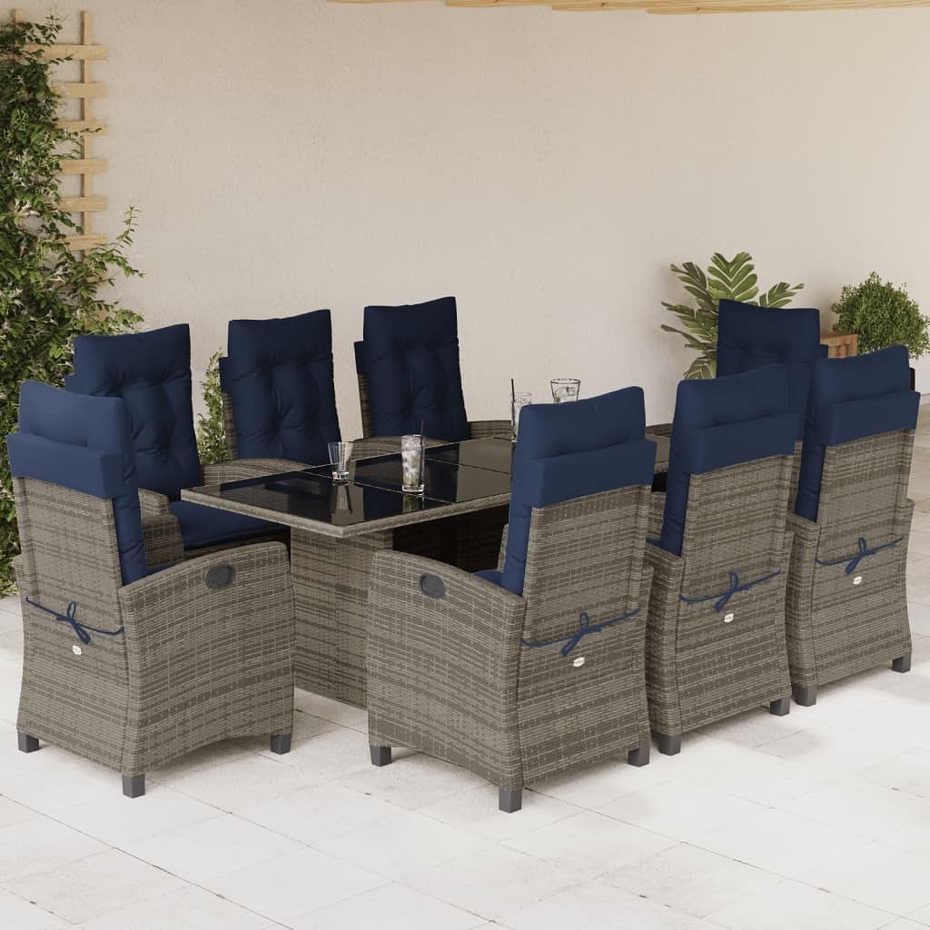 Garden dining set grey