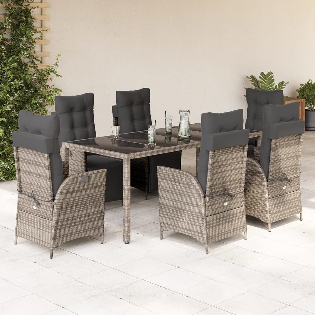 Garden dining set grey