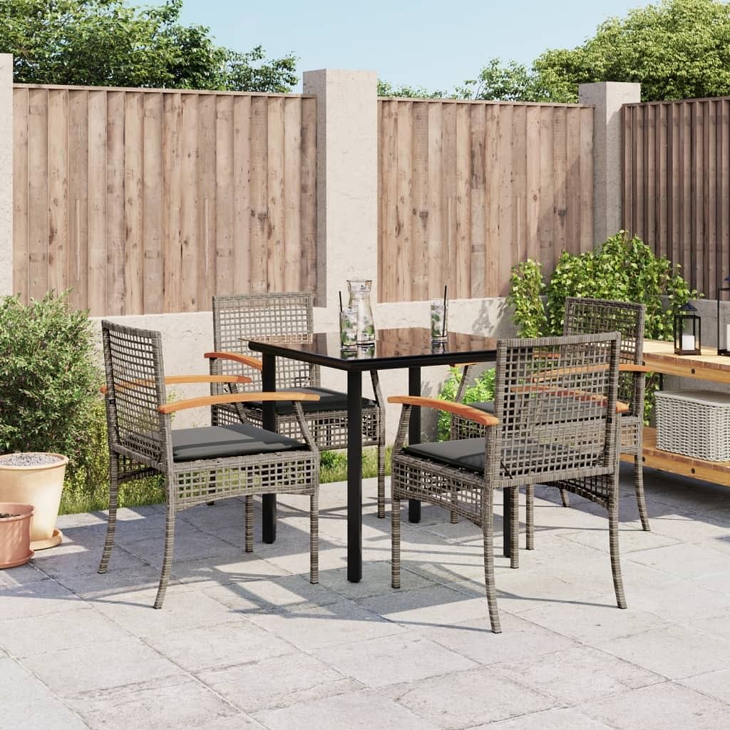 Garden dining set grey