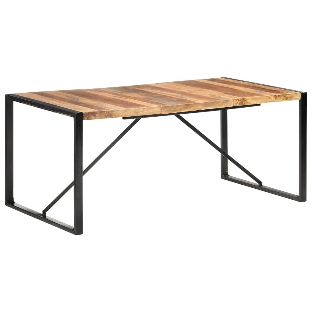 Dining table natural wood solid acacia wood large