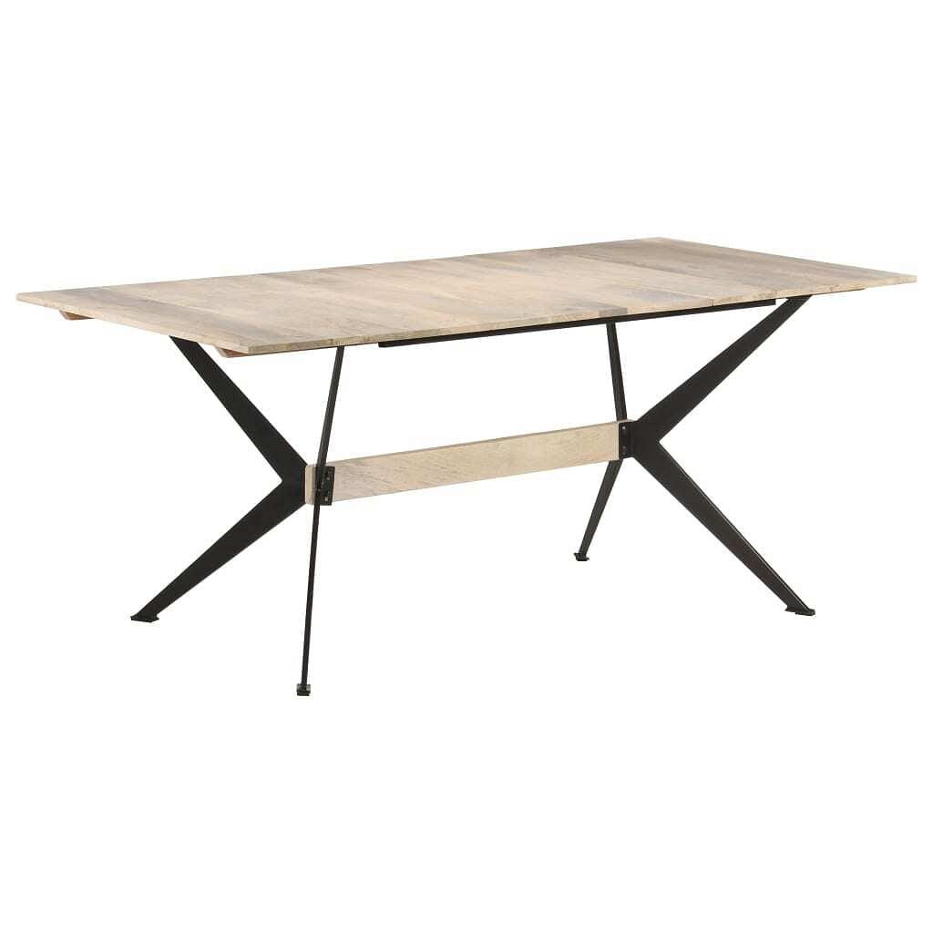 Dining table bleached solid mango wood 70.9 x 35.4 in durable