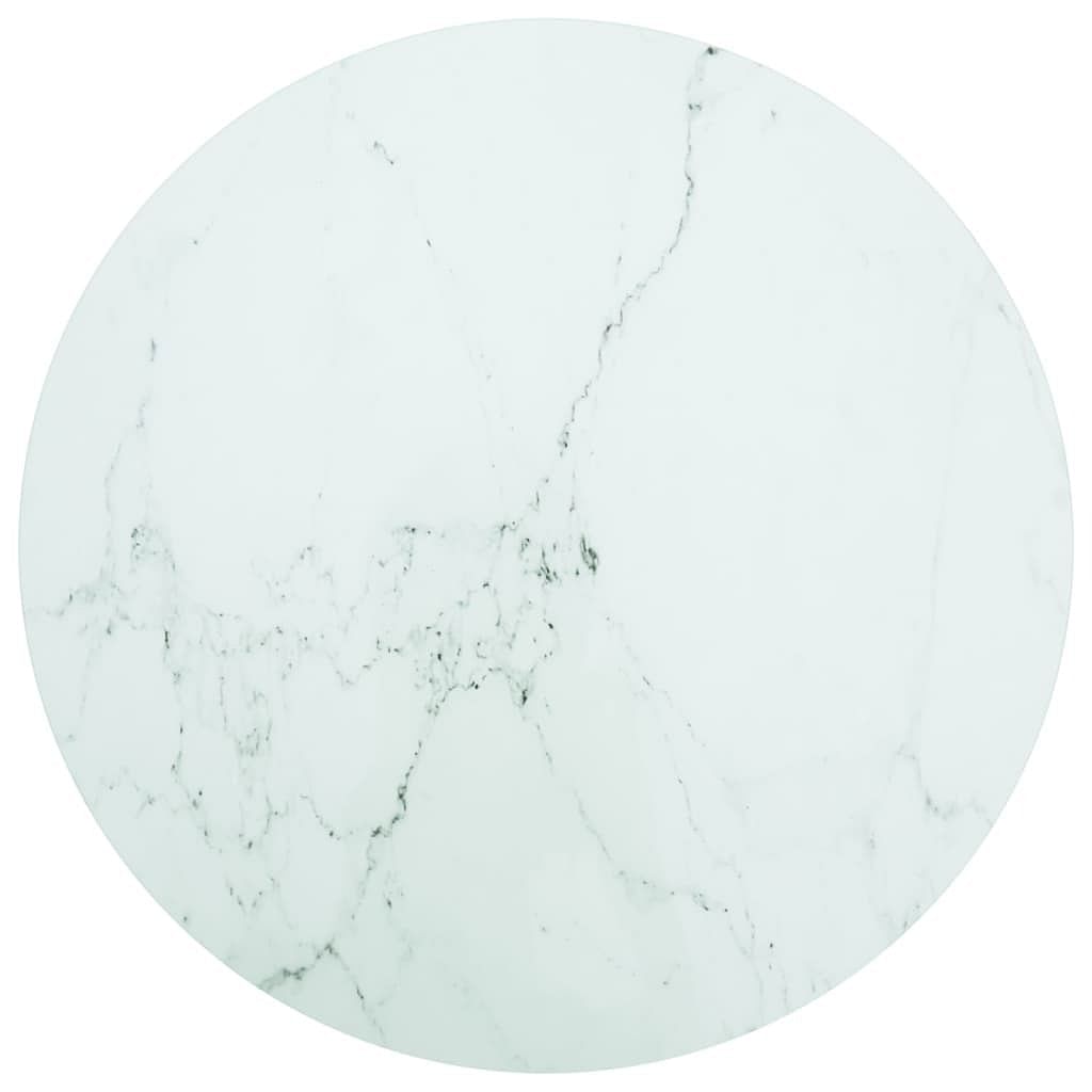 Table top white tempered glass 31.5 in diameter durable