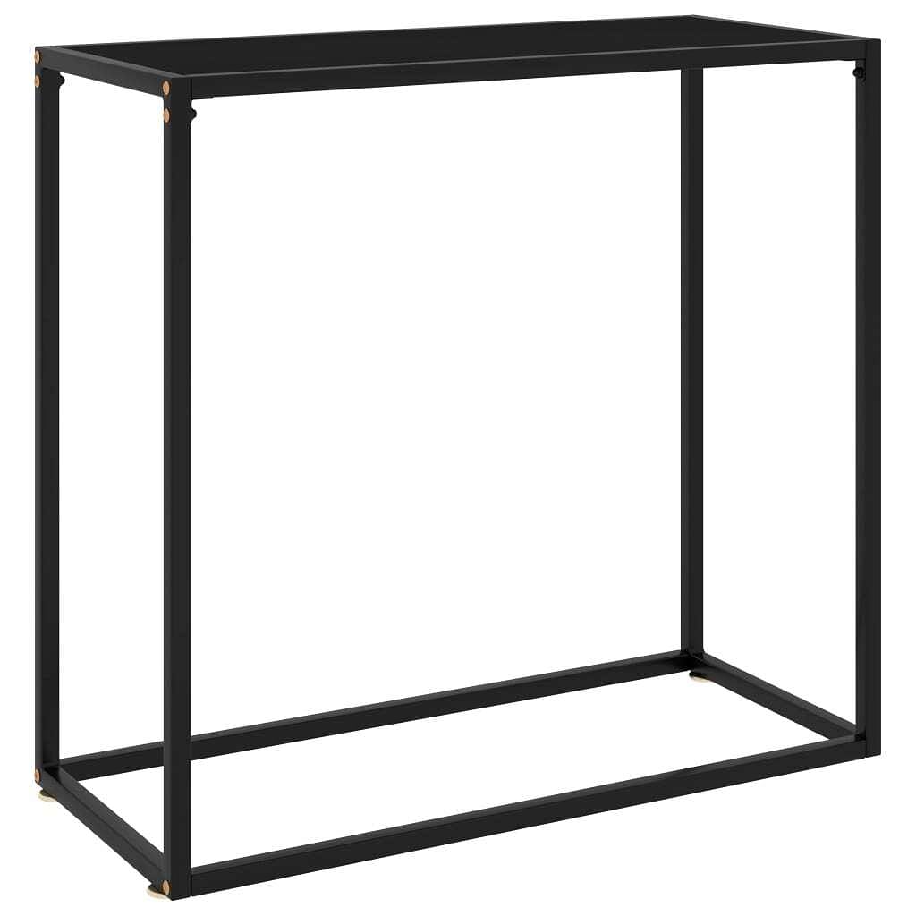 Console table black tempered glass simplistic console table