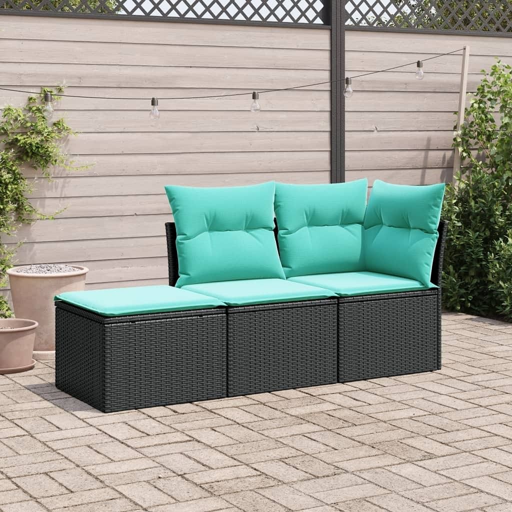 Garden sofa set black