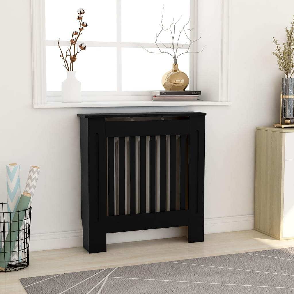 Mdf radiator cover black 30.7"