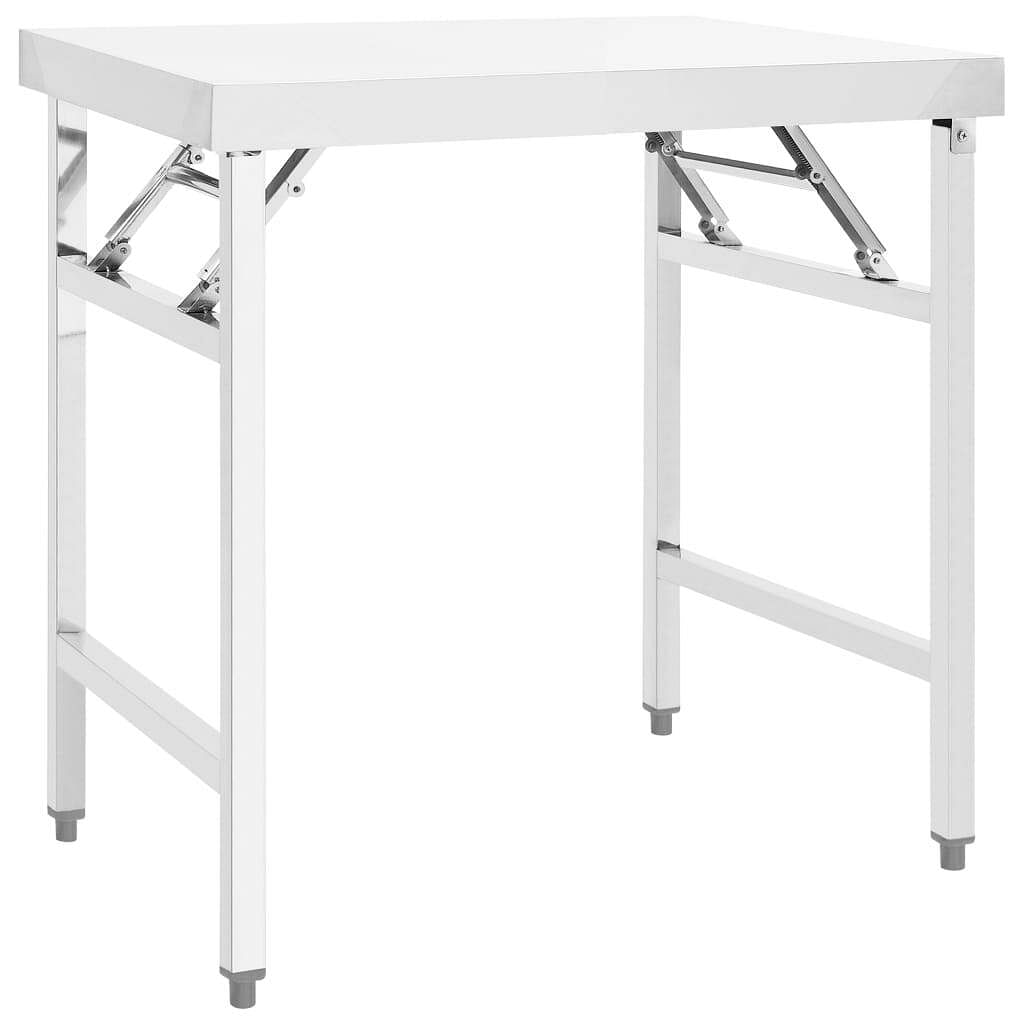 Kitchen folding work table 34"x24"x32" stainless steel