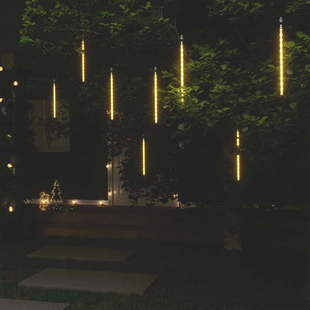 Meteor light set of 8 warm white plastic medium