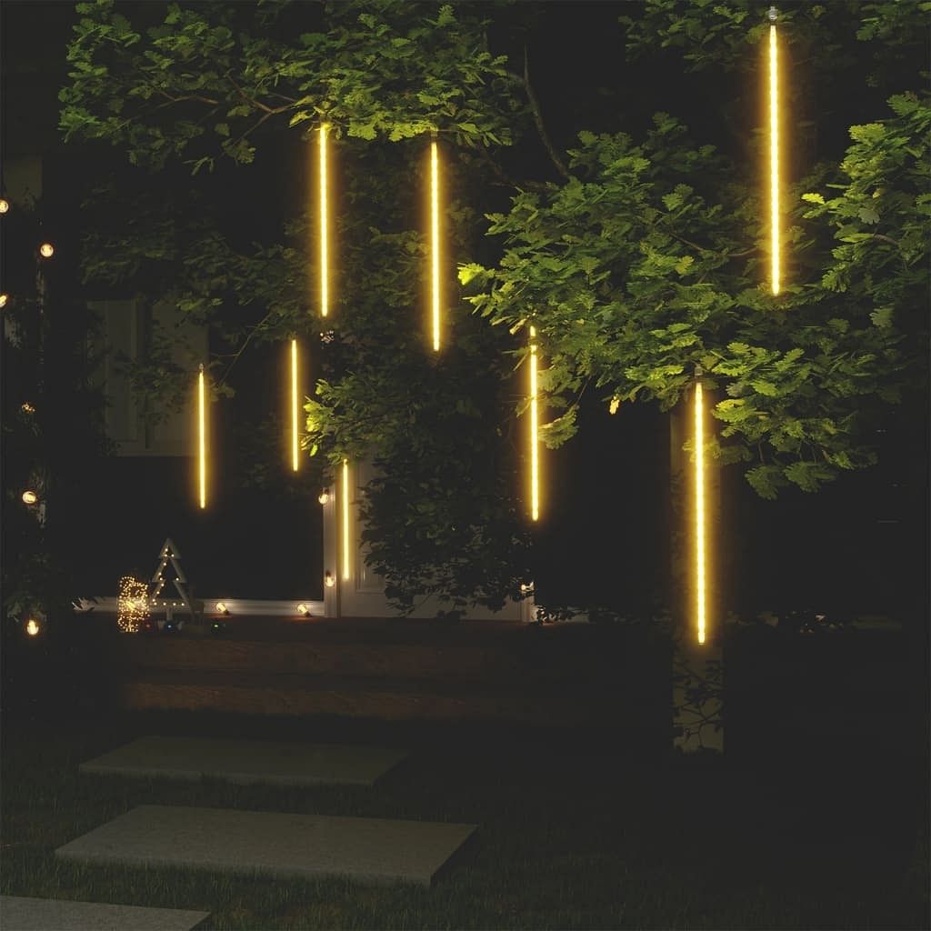 Meteor light set of 8 warm white plastic 19.7 in length