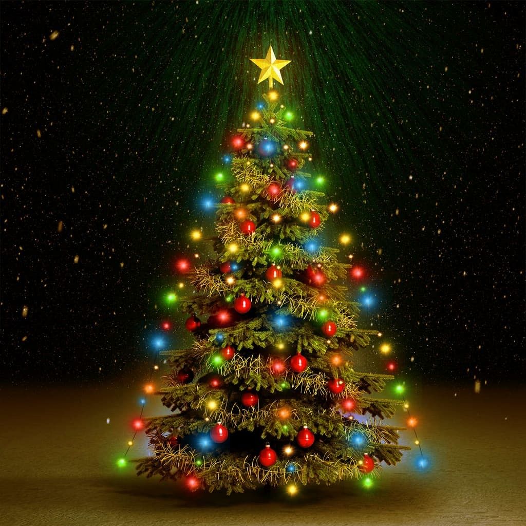 Tree light colorful pvc medium christmas tree lights