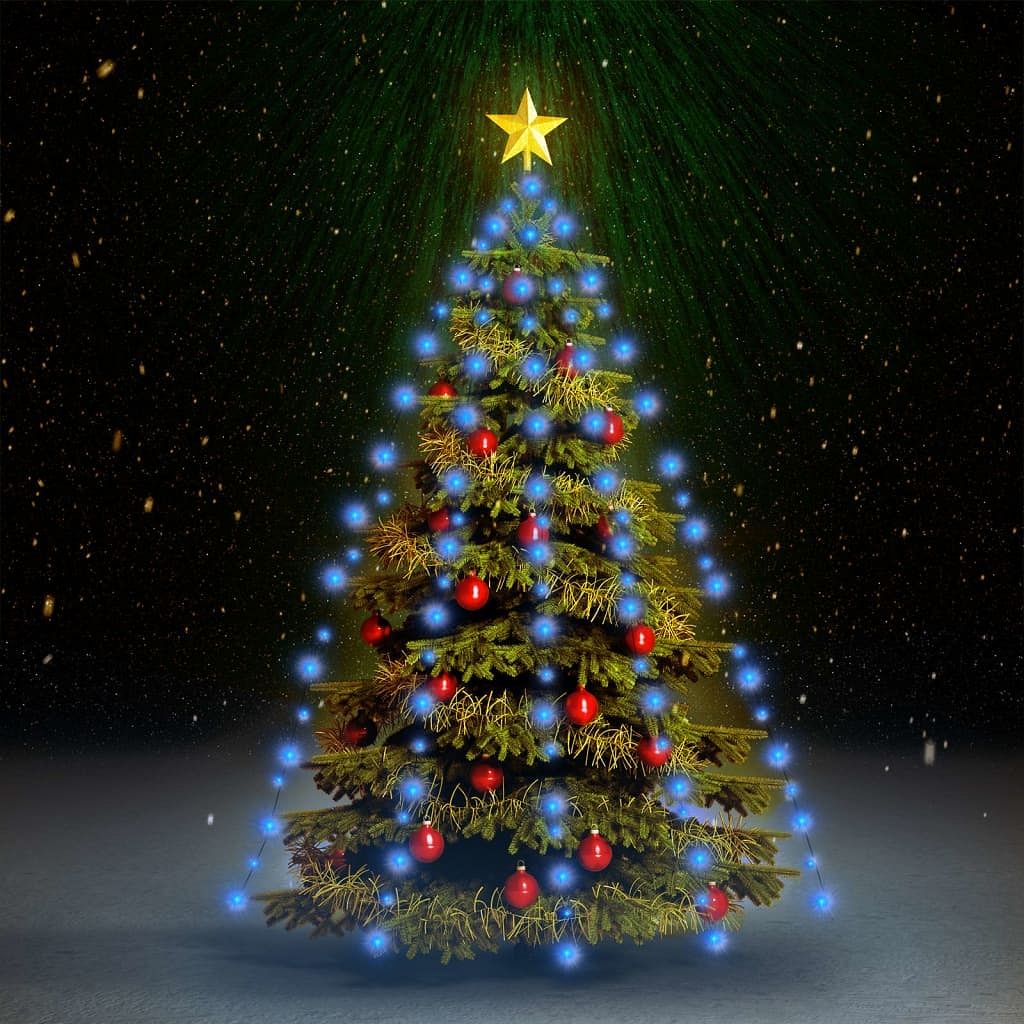 Tree light blue pvc fits trees up to 82.7 in fairy lights other