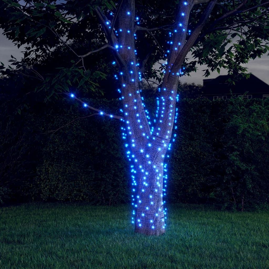 Solar fairy light set of 5 blue plastic medium solar