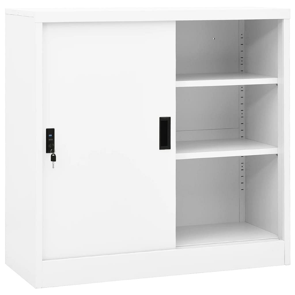 Office cabinet white steel 35.4 in x 15.7 in x 35.4 in