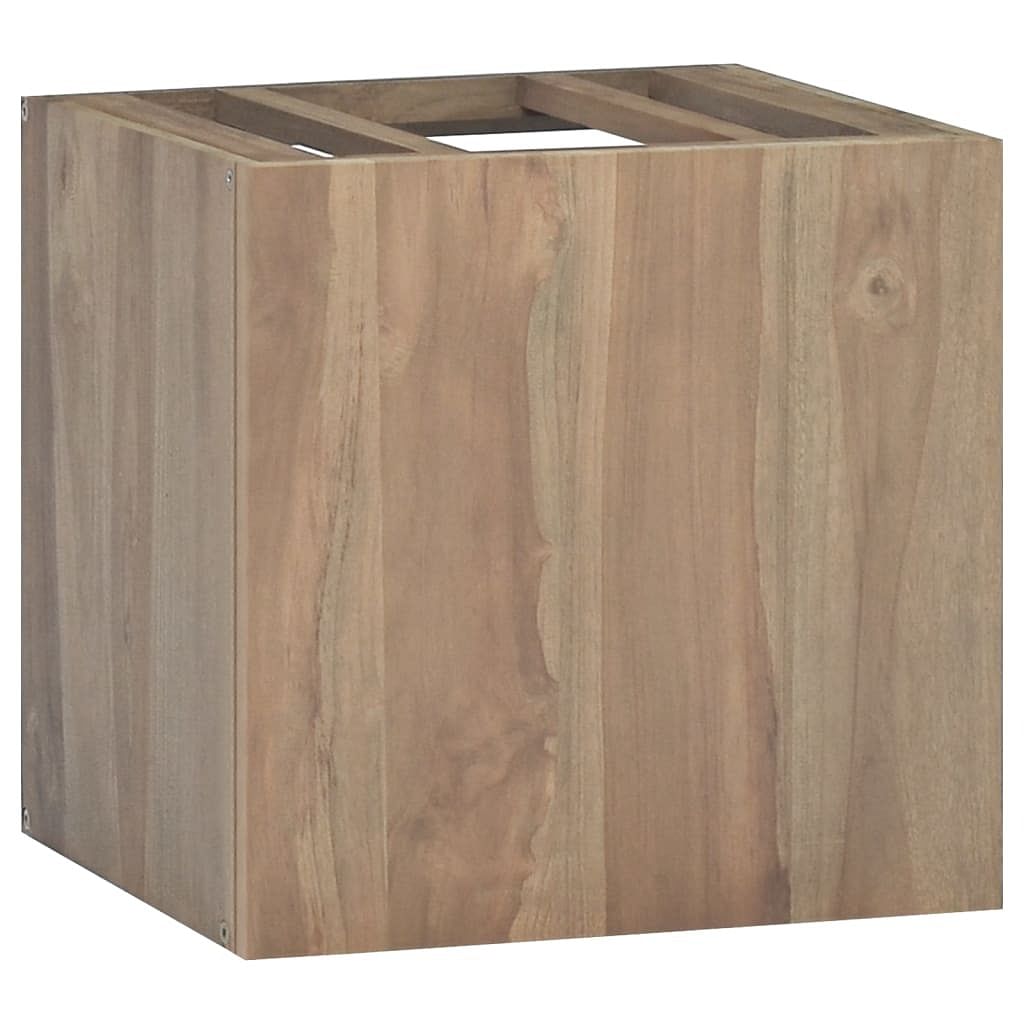 Wall-mounted bathroom cabinet natural teak solid teak wood