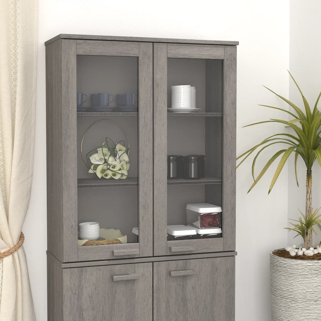 Top for highboard hamar light gray 33.5"x13.8"x39.4" solid wood pine