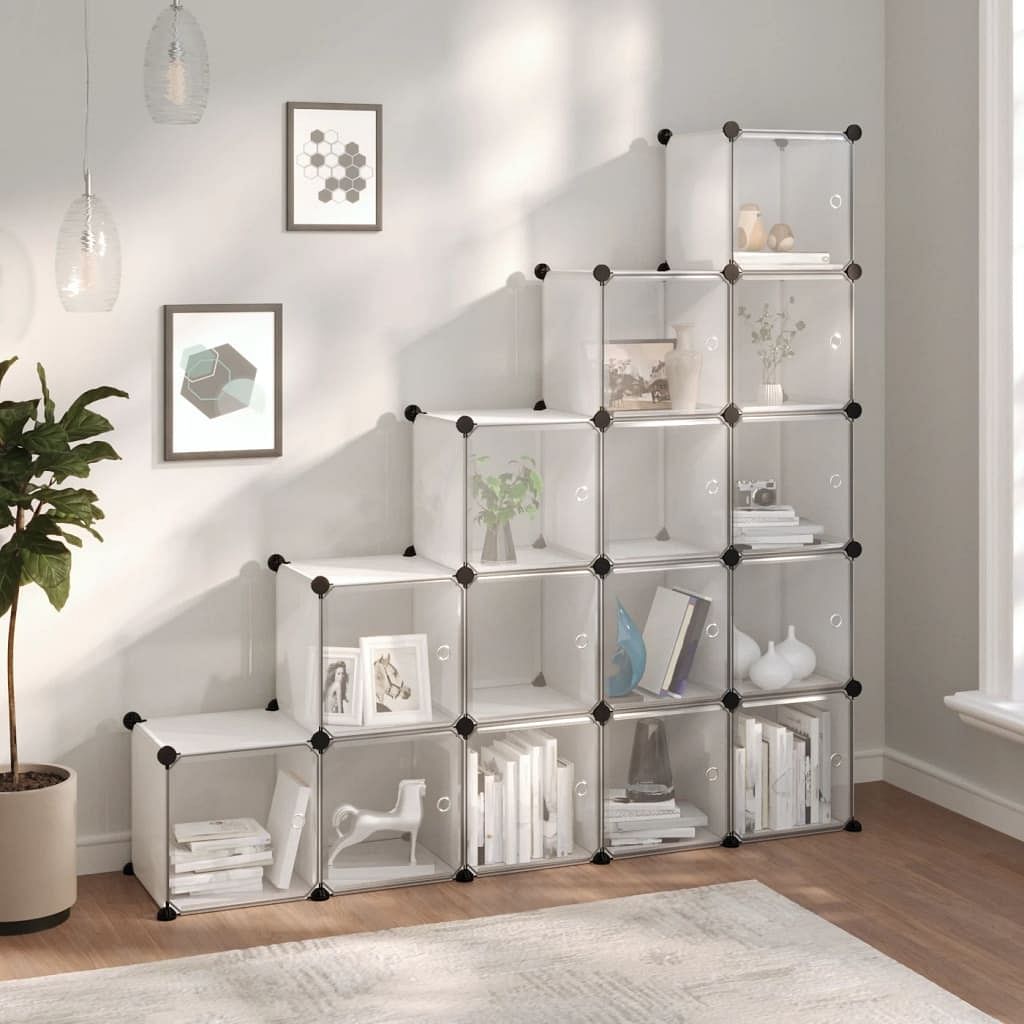 Storage cube organizer transparent polypropylene, steel