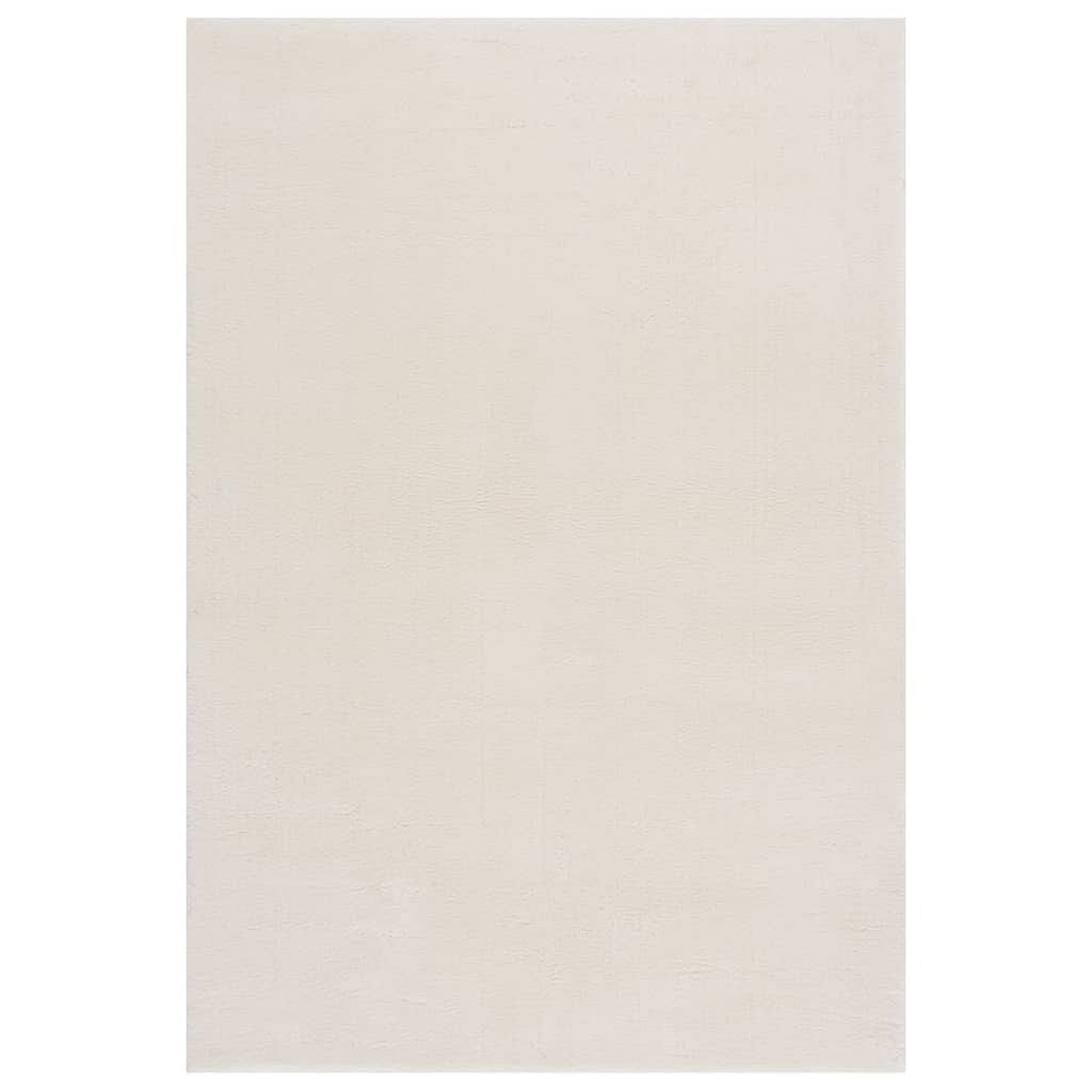 Rug cream 100% polyester 63 x 90.6 in area rug rectangular
